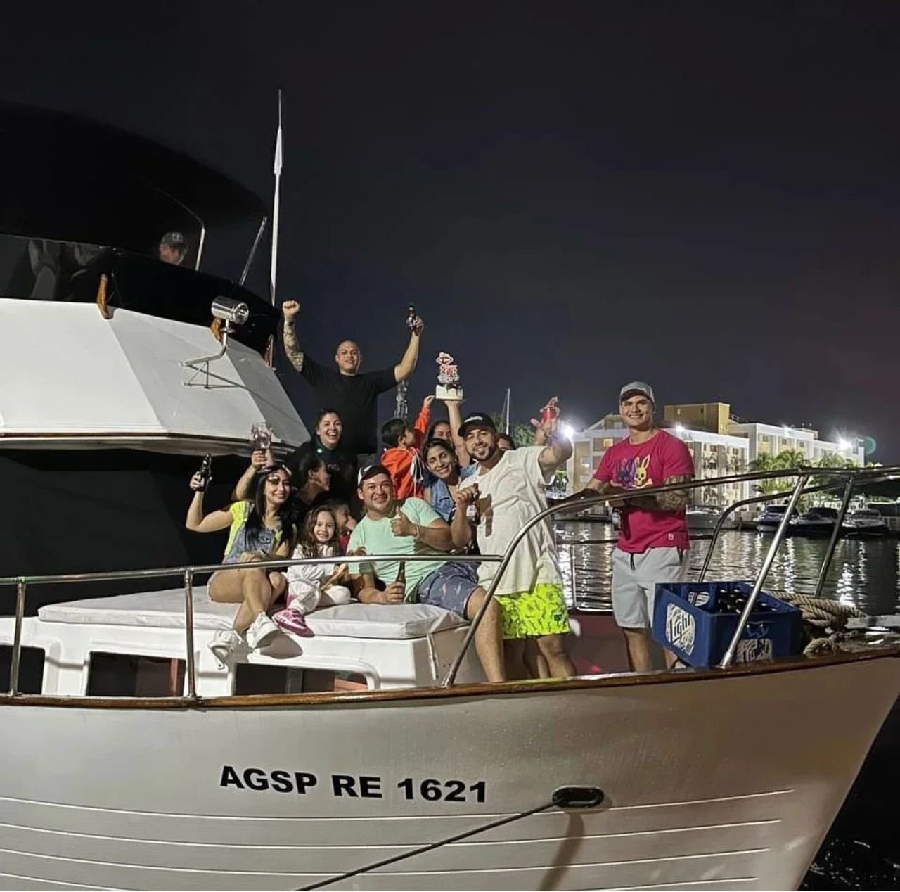 Group at Marina Mar at sunset